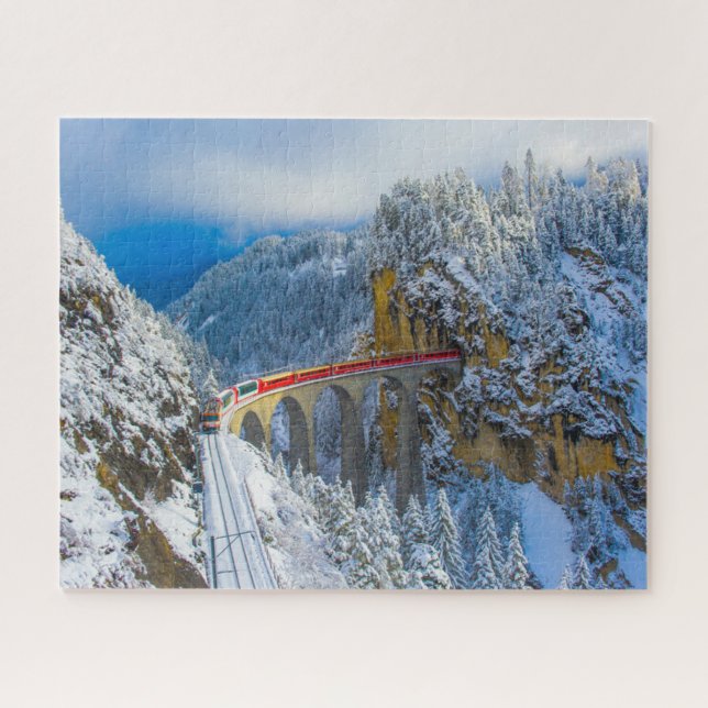 Quebra-cabeça Gelo e neve | Bernina Express, Suiça (Horizontal)