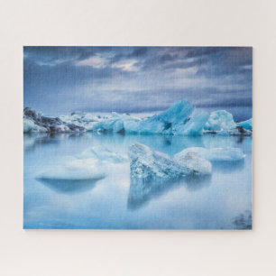 Quebra-cabeça Gelo e neve Jokulsarlon Lagoon, Islândia