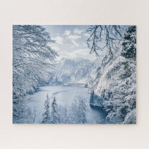 Quebra-cabeça Gelo e neve Lago Königssee, Alemanha