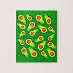 Quebra-cabeça Gente verde de fruta de saúde abacatada