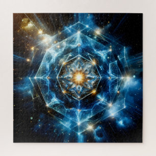 Quebra-cabeça Geometria Cósmica Mandala Estrela Universo Abstrat