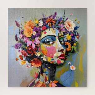 Quebra-cabeça "Geometria Floral" - Retrato Botânico