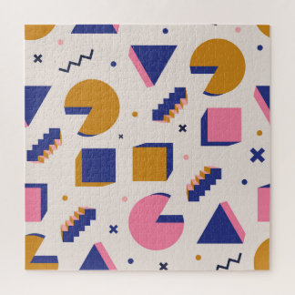 Quebra-cabeça Geometria Memphis: 90 anos Moda sem costura