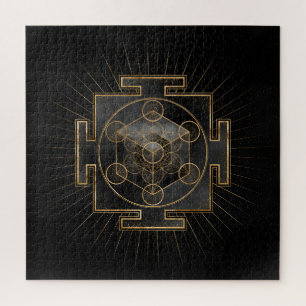 Quebra-cabeça Geometria Sagrada do Cubo Sri Yantra