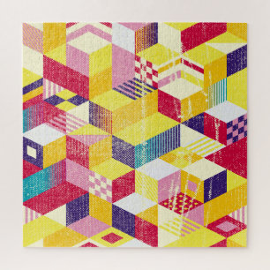 Quebra-cabeça Geométrico, abstrato sem descontinuidades, design.