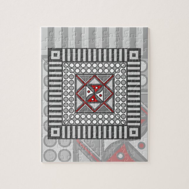 Quebra-cabeça Geométrico Alternante (Vertical)