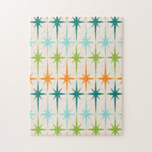 Quebra-cabeça geométrico de Starbursts do vintage