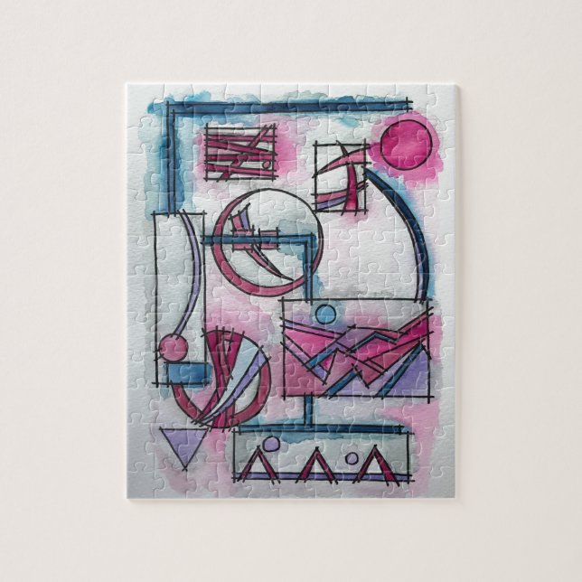 Quebra-cabeça Geométrico do Sonho Três-Moderno Bauhaus (Vertical)