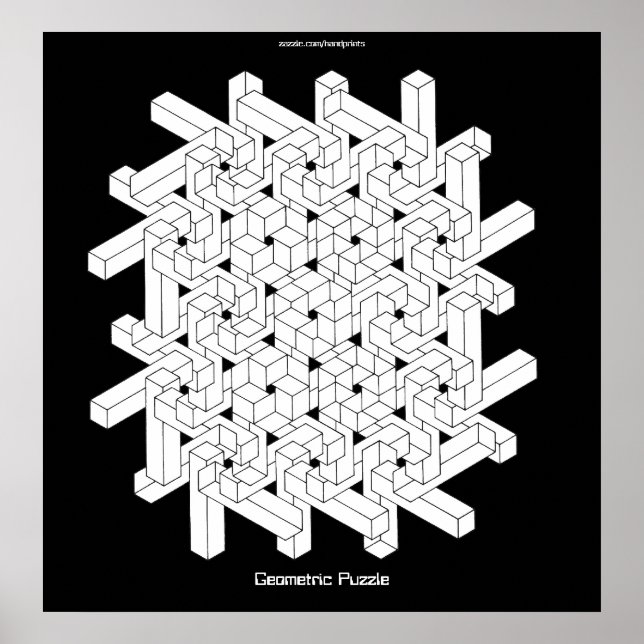 QUEBRA-CABEÇA GEOMÉTRICO - Poster (Frente)