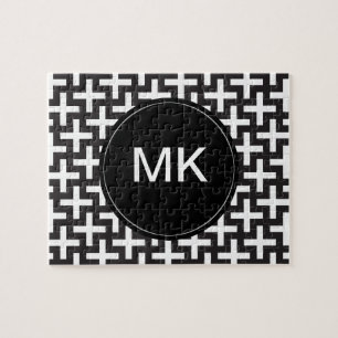 Quebra-cabeça Geométrico preto e branco