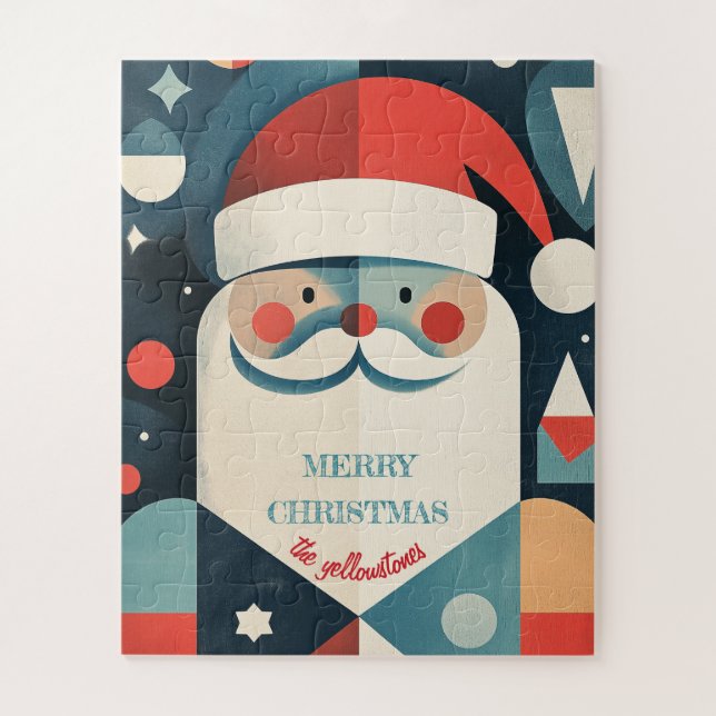 Quebra-cabeça Geométrico Santa Claus (Vertical)