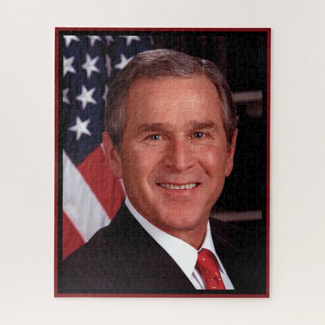 Quebra-cabeça George Bush 43º Presidente da Casa Branca Retrato (Vertical)