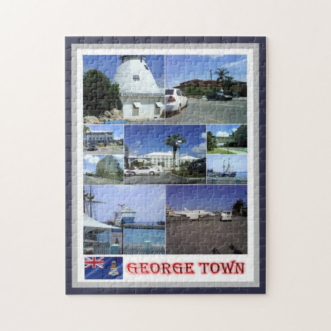 Quebra-cabeça George Town - Mosaico - Ilhas Cayman - (Vertical)