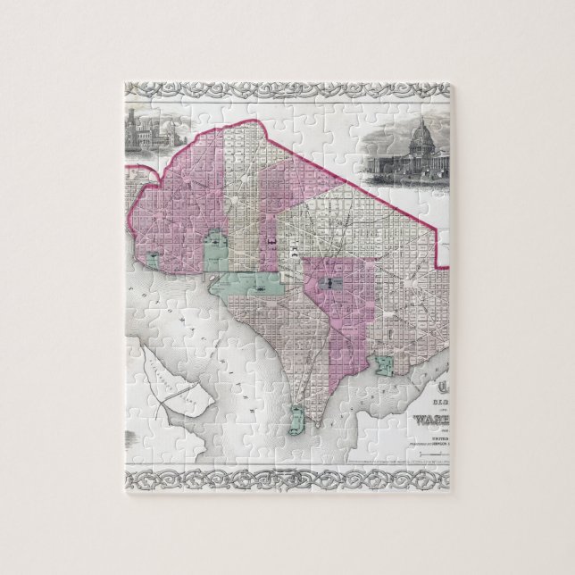 Quebra-cabeça Georgetown e Washington DC (Vertical)