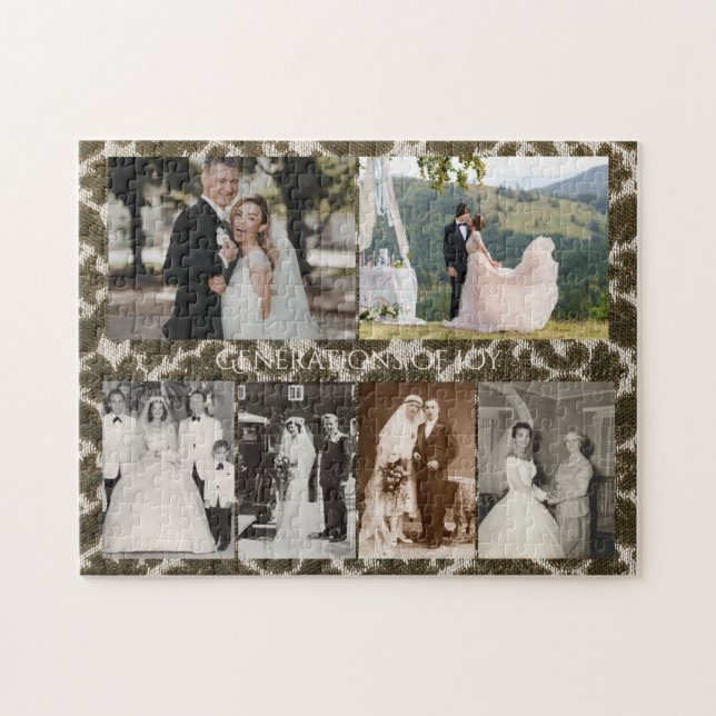 Quebra-cabeça Gerações de Alegria com Fotos de Casamento Persona (Horizontal)