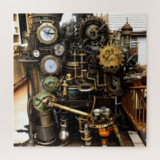 Quebra-cabeça Gerador de Boa Sorte Steampunk (Vertical)