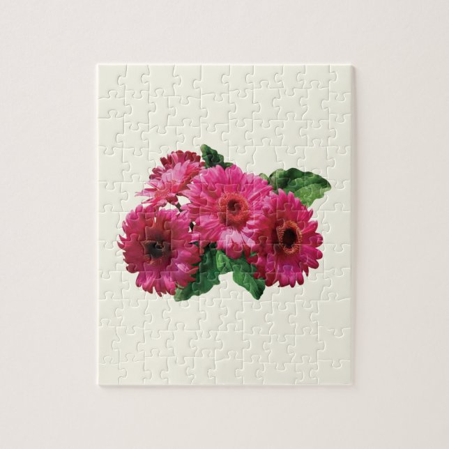 Quebra-cabeça Gerbera Daisies Rosa Escuro (Vertical)