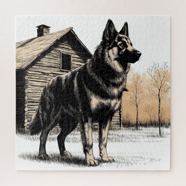 Quebra-cabeça German shepherd (Vertical)