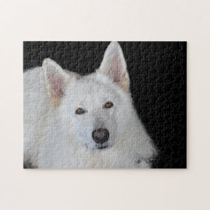Quebra-cabeça German shepherd Branco Jigsaws.