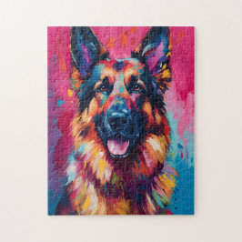 Quebra-cabeça German shepherd Colorido