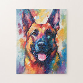 Quebra-cabeça German shepherd Colorido