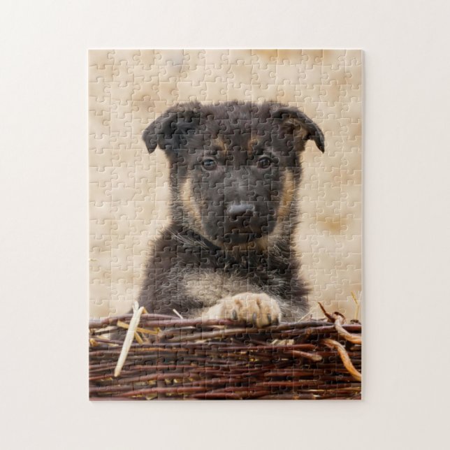 Quebra-cabeça German shepherd Em Cesta (Vertical)