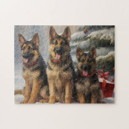 Quebra-cabeça German shepherd Natal