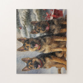 Quebra-cabeça German shepherd Natal