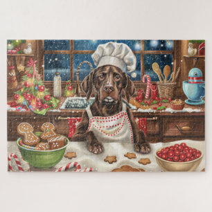 Quebra-cabeça German Shorthaired Pointer Confeitaria de Feriado: