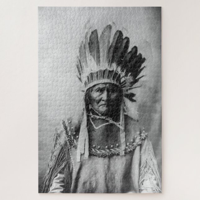 Quebra-cabeça Gerônimo preto-e-branco (Vertical)