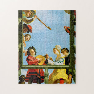 Quebra-cabeça Gerrit Van Honthorst Musical Group Balcony Art