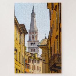 Quebra-cabeça Ghirlandina, a torre de Modena Dome, Itália