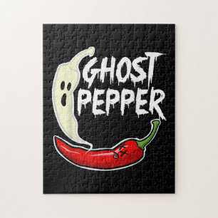 Quebra-cabeça Ghost Pepper Funny Spicy Hot Halloween Peppe