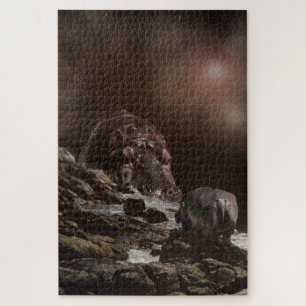 Quebra-cabeça Giant Hippo Encontra Amor,