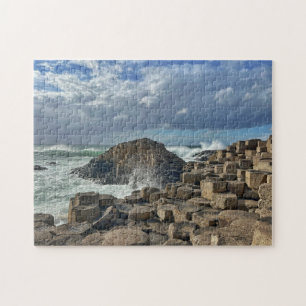 Quebra-cabeça Giants Causeway + Moody Sky na Irlanda do Norte