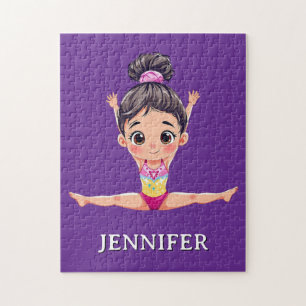 Quebra-cabeça Ginasta de Ginástica Personalizada Moderna e Tendê