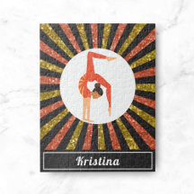 Ginástica de Brunette Gymnast, Dourado nome Orange