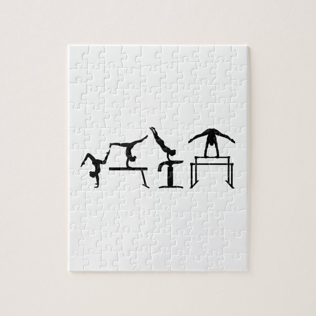 Quebra-cabeça Ginástica de Quadrathlon de quatro lutas (Vertical)