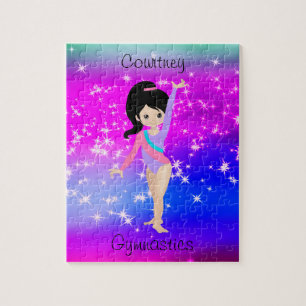 Quebra-cabeça Ginástica Girls Gymnast Sparkle Gymnast em Leotard