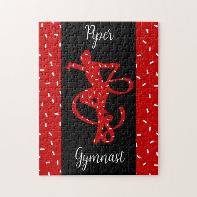 Quebra-cabeça Ginástica Rítmica de Natal Sprinkle Red Candy (Vertical)