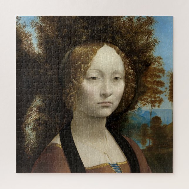 Quebra-cabeça Ginevra de' Benci por Leonardo Da Vinci (Vertical)