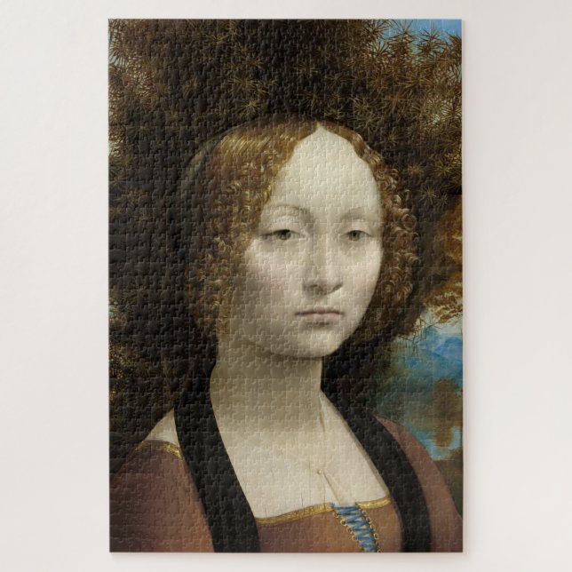 Quebra-cabeça Ginevra de' Benci por Leonardo Da Vinci (Vertical)