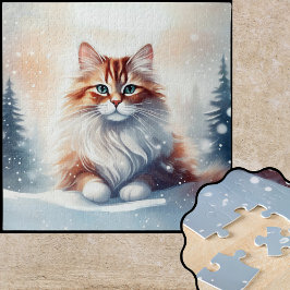 Quebra-cabeça Ginger Winter Cat