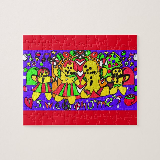 Quebra-cabeça Gingerbird Casa doce (Horizontal)