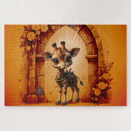 Quebra-cabeça Girafa bebê em desenho animado