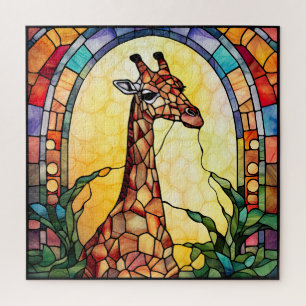 Quebra-cabeça Girafa de Vidro Colorido