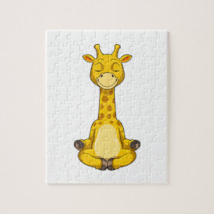 Quebra-cabeça Girafa na Meditação de Yoga