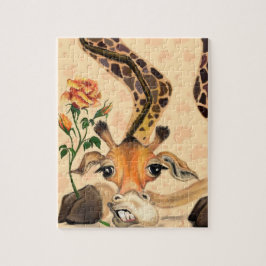 Quebra-cabeça Girafa Romântica - Cavalheiro - Engraçado