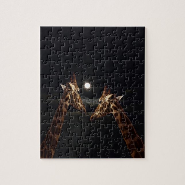 Quebra-cabeça Girafas_Na Lua. (Vertical)