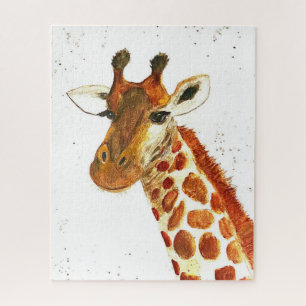 Quebra-cabeça Giraffe aquarela animais Safari African Selgle J